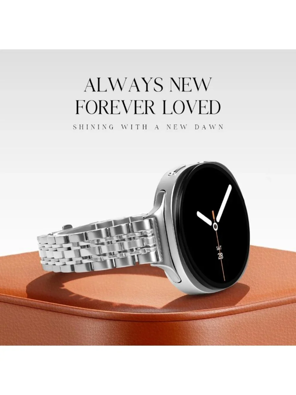 Stylish Slim Stainless Steel Bands for Samsung Galaxy Watch 8, 40mm/44mm